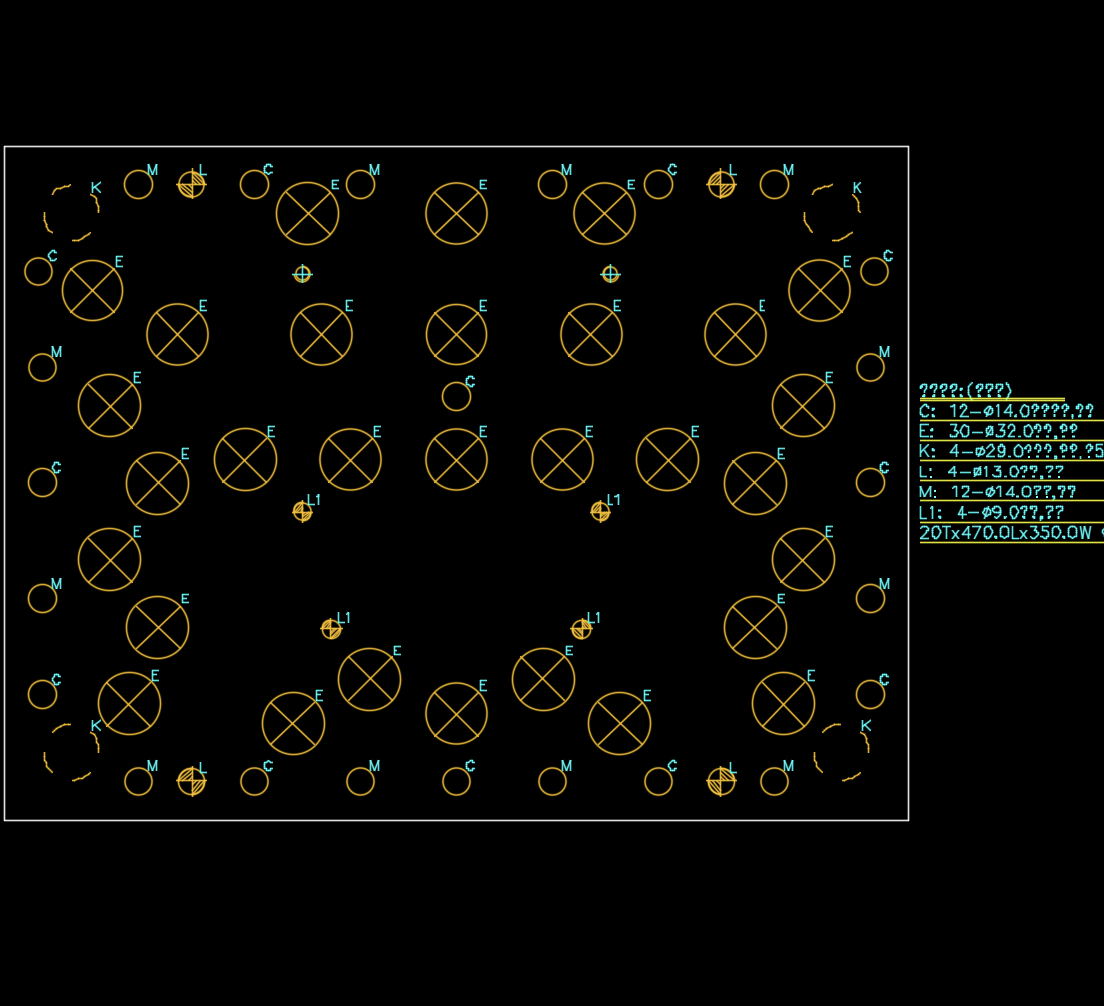 铝制电脑外壳冲压切边冲网孔切挂点模具设计图